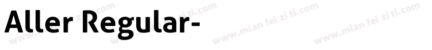 Aller Regular字体转换